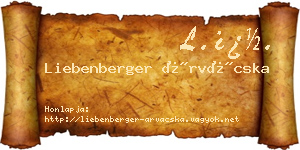 Liebenberger Árvácska névjegykártya